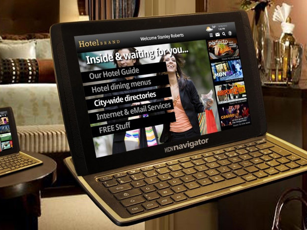 HCN Navigator is a tablet application for hotel rooms