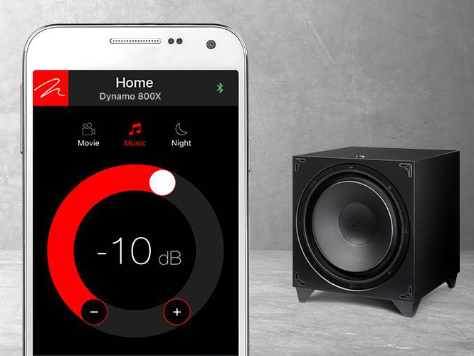 Martin Logan Subwoofer control app for both Android and iOS